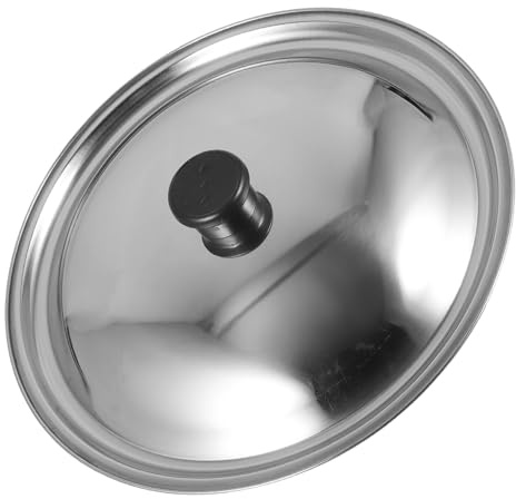 OFFSCH Stainless Steel Pan Lid 28cm Round Metal Lid for Frying Pans and Saucepan with Anti-scald Knob Cover for Kitchen Cooking Assorted style
