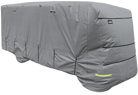 Campout Housse de Protection pour Camping-Car 6 mètres – Convient aux Camping-Cars Jusqu’à 235 cm de Large et 270 cm de Haut – Sac de Rangement Inclus – Gris