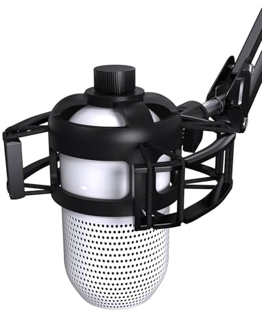 2026 Upgrade Razer Shock Mount für Razer Seiren V3 Mini USB/Mini Ultra, Professionelle Mikrofonspinne Halterung Clip mit Pop-Filter, Kompatibel mit 5/8 & 3/8 Adapter
