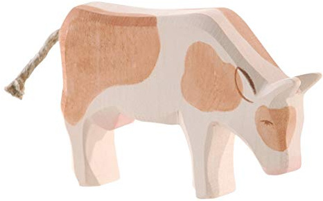 Ostheimer 11023 Kuh braun fressend Höhe 9cm aus Holz