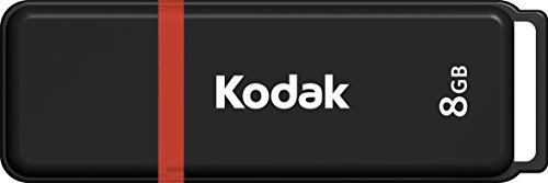 KODAK Clé USB 8Go Classic K102 - USB 2.0, Compatibilité Universelle, Lecture 15MB/s, Écriture 5MB/s, Compactes 54x12x6mm - Noir