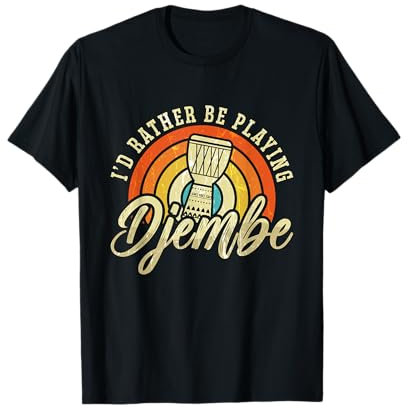 Ich spiele lieber Djembe Retro Loves Reggae Music Djembe T-Shirt