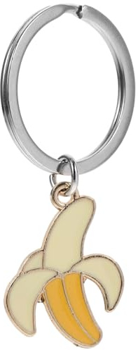 ABOOFAN 1pcs Banana Keychain Funny Fruit Keyring Bag Charms Keychain Accessories for Handbags Bag Purse Wallet Cellphone Car