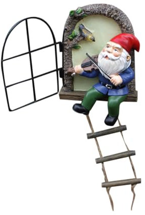 Yardenfun Statue De Nain De Jardin Figurine De GNOME Résine Décoration De Jardin Réaliste Ornement De Pelouse Élégante Statue pour Patio