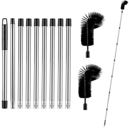 Aartner Gutter Cleaner Telescopic Roof Gutter Cleaning Tools Kit hedgehog gutter brush,Gutter Cleaning Tools with 9-Section from Gardens Ditches Villas Townhouses