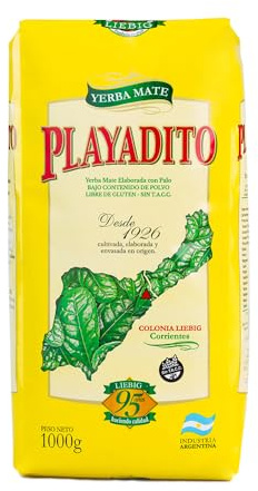 Yerba Mate Playadito1 Kg - Pack 1 - Mate Argentino Suave