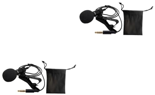 BESTonZON 2sätze Clip Mikrofon Tragbares Lavalier Mikrofon Für Smartphone Und Laptop Omnidirektionales Ansteckmikrofon Mit Für Vlogging Interviews Und Videokonferenzen