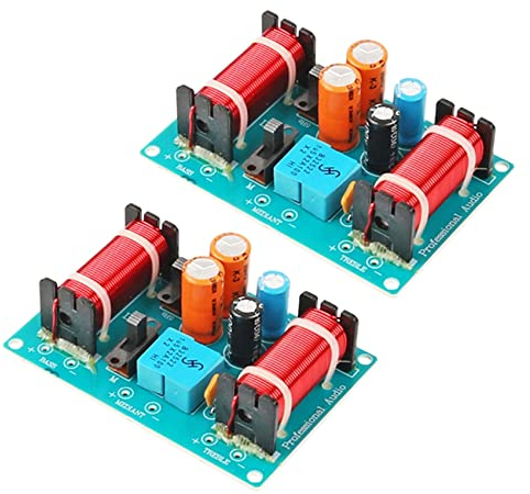 Epodmalx 2X 150W Lautsprecher Frequenzweiche 3 Wege Hoch-Niedrig 4-8 Ohm Frequenzweiche für Lautsprecher