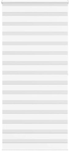 vidaXL Zebrarollo Weiß 110x200 cm Stoffbreite 105,9 cm Polyester, Zebra-Rollo, Doppelrollo, Zebra-Jalousie für Fenster, Doppelrollo, Zebra-Rollo