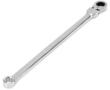 TEKTON 7/16 Inch Long Fixed/Flex Head 12-Point Ratcheting Box End Wrench | WRB35311