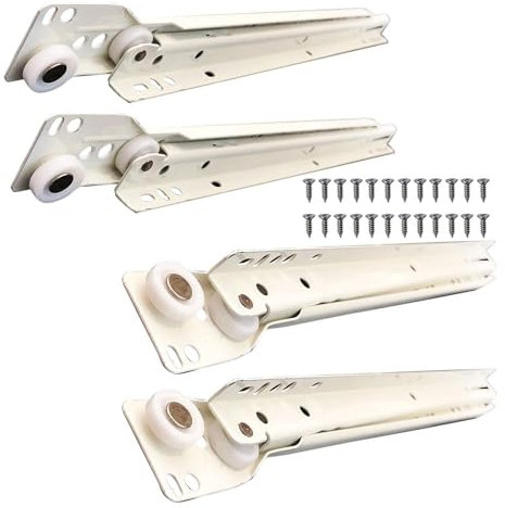 PZOFERLIN Guide per cassetti 2 Paia di cassetti da Cucina con rotelle in Metallo, Guide telescopiche in Acciaio, Rimovibili(30cm(12Inch))