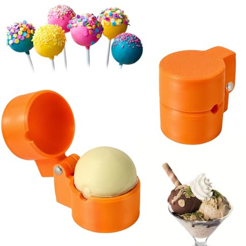 Gonggi Round Cake Pop Mould, 3D Printed Sphere Circle Cake Pop Cutter and Pusher, Baking Tools Accessories for Home Bake, Birthday Parties, Wedding Desserts