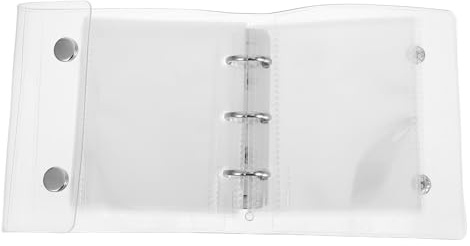 NIYANGLE Funda para Cuaderno A8 Transparente con Bolsillos, Carpeta de Anillas Redondas con Cierre a Presión Doble, Cubierta Suave de Pvc Resistente al Agua, Paquete de 21 Piezas para Uso