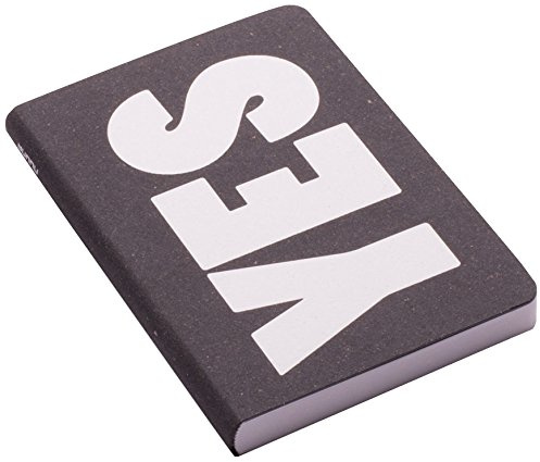 nuuna Design Notizbuch Graphic S - Yes-No - Bonded Leather, Softcover, Punktraster, DIN A6, Schwarz