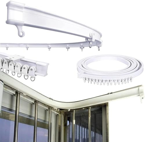 Super More - Rieles flexibles para cortinas, montaje en el techo, (3/5 m)