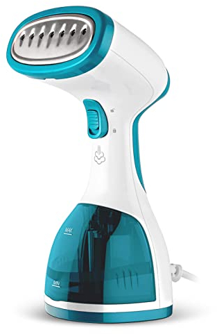 Clothes Steamer, HOMEASY Steamer Iron Handheld Clothing Steamer Wrinkle Remover Garment Steamer with Fast Heat-up for Home and Travel Green