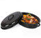 VonShef Enamel Roaster with Lid - Self-Basting, Deep Oval, Non-Stick Black Steel Oven Roasting Tin Heats up to 230°C for Stews, Casseroles & Roast Dinners - Gas/Electric, Easy Clean - 38cm