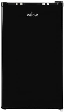 Willow W48EUFIB Freestanding Under Counter Larder Fridge with Chiller Box, 90 Litre Capacity, Adjustable Feet and Reversible Door – Black