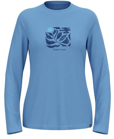 Odlo Camiseta de Senderismo de Manga Larga para Mujer Merino 200 Nature Lover I Camiseta Funcional Senderismo Transpirable