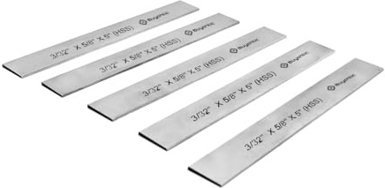 Buyohlic HSS Blades 3/32 x 5/8 (Wide) x 5 (Long) for Lathe Parting Cut Off & Tool Holders (Set of 5 Pcs)