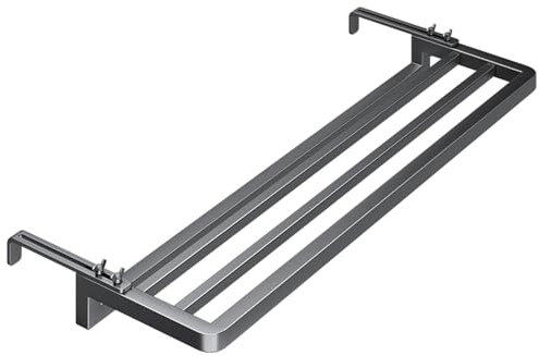Verstellbarer Wandtrockner mit 3 Stangen über Wäschetrockner zum Trocknen von Kleidung, 16 cm, verstellbarer Wandabstand, 25 cm breit, graues Gestell, 60 cm Breite