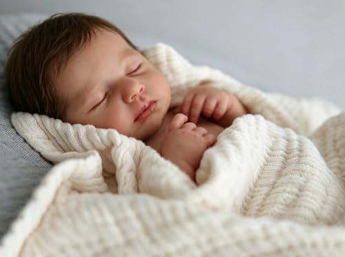 Zero pam Reborn Baby Lebensecht-48CM Reborn Baby Junge Mit VollVinyl Körper, Lebensechte Babypuppen Wie Echtes, Echte Babypuppe Mit Haaren, Reborns Puppen Lebensecht
