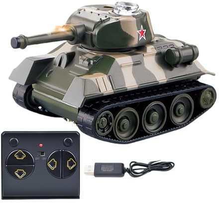 Generico Fjärrstyrd tank för barn | Fjärrkontroll Leksaksfordon | Interaktiv Modell För Barn STEM-Aktiviteter Hemspel Trädgård Familjekvällar