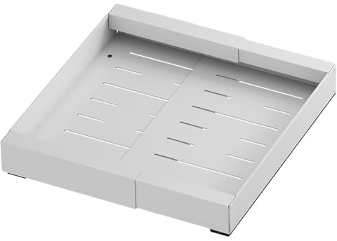 Cassettiera espandibile regolabile – Armadio scorrevole senza viti, ripiani estraibili, vassoio portaoggetti pieghevole per un facile accesso, versatile bianco cucina e bagno nizer