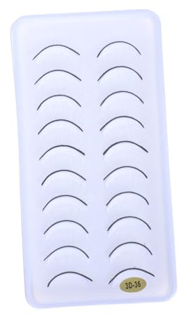 EPIGEIST 10 Pares de Pestañas Postizas y Reutilizables de Fibra Artificial Efecto Natural Suaves y Cómodas para Maquillaje y Fiestas para Uso Diario