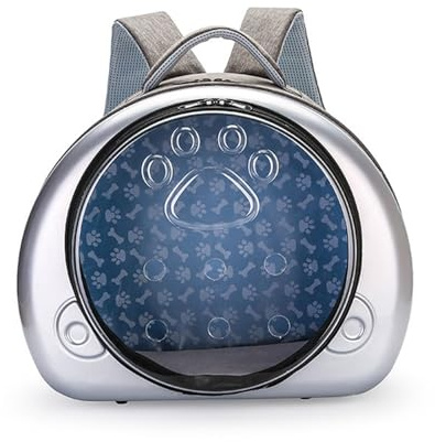 Djurbärare, Ryggsäck Transparent Rymdkapsel Bubbla Katt Hundväska Vandringsryggsäck for och Liten Hund, Silver