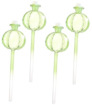 COLLBATH 4 pièces Lot de Bulbes Arrosage Automatiques Verre Forme Cactus Système Pratique pour Plantes Intérieur et Extérieur Maintien de Humidité du Sol