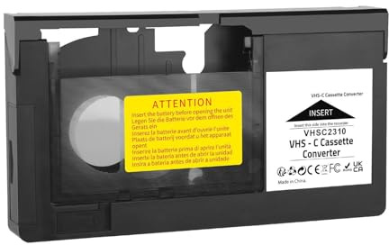 POXZSFX Adattatore per cassette VHS C Adattatore per cassette Convertitore per lettore di nastri Supporta varie conversioni da VHS-c o da videocassette VHS a accessori