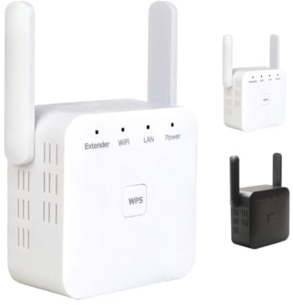 WeXtend Pro 5G Wifi Extender, Plug In Signal Booster, Eliminates Wifi Dead Zones, Fast Setup For Home Office Streaming (300M,White)