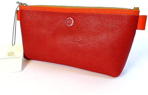 SONNENLEDER - hochwertiges StiftemŠppchen BERIT GROSS Farbe: Rot/Orange *Echtes Leder*