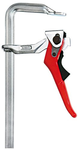 BESSEY Hebelzwinge GH80 800 mm Spannweite | 120 mm Ausladung | Bis zu 5x schnelleres Spannen mit hoher Spannkraft durch Hebelmechanismus, federnd-elastisch bei Holz und Metall