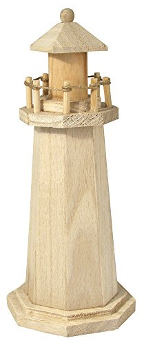 Rayher 6199100 Holz-Leuchtturm, 25 cm