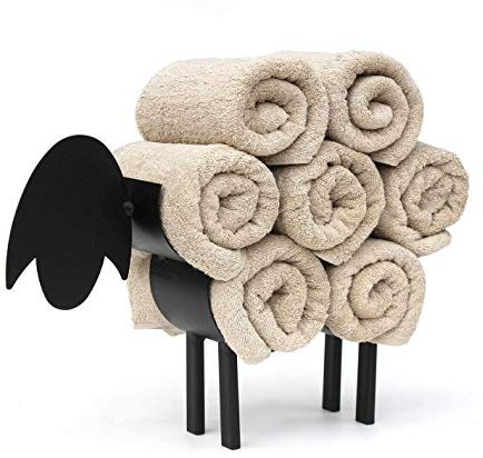 DanDiBo Porte-serviettes sur pied en forme de mouton Noir