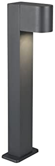 meineWunschleuchte Außen Sockelleuchte Anthrazit Hoflampe für Einfahrten, | Höhe 50cm, mit GU10 LED, ideale Wegbeleuchtung für Einfahrten, Gartenwege und Terrasse, moderne Gartenbeleuchtung IP44