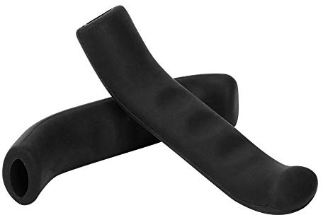 Soft Silicone Bike Handlebar Grips, Black Brake Lever Covers for Mountain