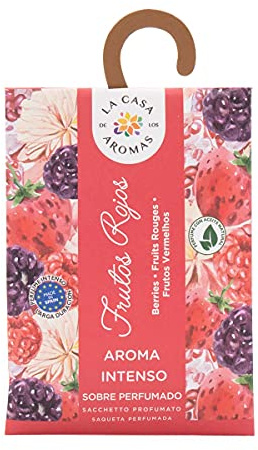 La Casa de los Aromas - Set mit Duftumschlägen - Packung mit Aromabeuteln mit roten Früchten mit Aufhänger - Duftsäckchen für Schrank, Schublade, Kleidung, Schuhschrank, Koffer - 12 Stück