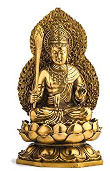 Buddhastatue Messing Buddha Statue, Buddha Statuen Dekoration Innenraum Dekor für Garten Yard Art Dekoration, Outdoor Decor für Garten, Terrasse, Deck, Veranda Bastelpuppen Ornamente Geschenk