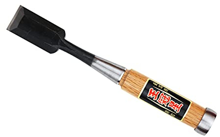 OHKANBOSHI Japanischer Holzbearbeitungsmeißel Oire Nomi, Schnitzen, Einstecken, Schwalbenschwanz, Griff aus roter Eiche, hergestellt in Japan (30 mm – 3,8 cm)