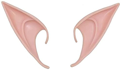 Outletissimo® 1 Paar Ohren Elfe Elfa Kobold aus Latex, 12 cm, weiche Spitze für Cosplay OUT027