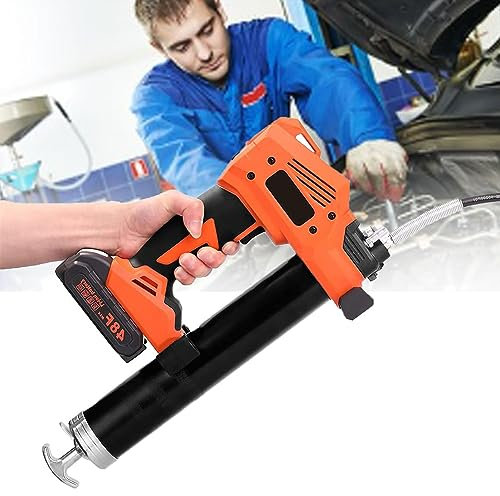 YEHOZZ Akku-Fettpresse, Wiederaufladbare 500-Cc-Hochdruck-Akku-Fettpresse, 20-V-Lithiumbatteriebetriebene Fettpresse, Tragbares Fettpressen-Set Mit Tragetasche,onebattery