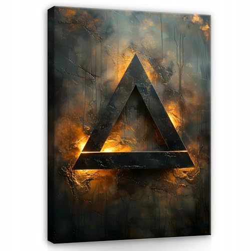 WallArena - Leinwand Bilder - Industrial Style Abstrakt Rostoptik - 120x80 cm Leinwandbilder - Bild auf leinwand - Wandbild XXL groß Wandbilder für Wohnzimmer Schlafzimmer Wohnzimmerbilder Modern