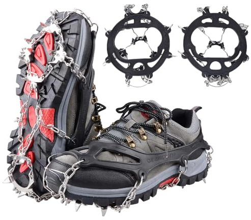 Schuhkrallen,Schuhspikes, Schuhkrallen Für Den Winter,Anti Rutsch Schuhspikes,Steigeisen Für Schuhe,Steigeisen Grödel Für Bergschuhe,Schuhspikes Für Schnee,Schuh Spikes Anti Rutsch,Mit 8 Zähne