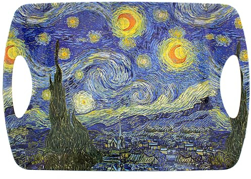 The Leonardo Collection Grand Plateau Van Gogh pour de Multiples utilisations dans la Maison | Conçu par Vincent Van Gogh | Plateaux pour Servir des Aliments ou des Boissons – Taille L