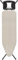 Brabantia Ironing Board B, 124x38cm - Denim Grey | 100% Fairtrade Cotton | 8mm Foam Layer | Stable & Anti-Wobble Frame | Foldable with Adjustable Height & Solid Steam Iron Rest