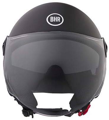 BHR Casco Demi-Jet, Casco Scooter 840 DUAL SHIELD, Doppia Visiera | Omologato ECE 22.06, Doppia Visiera con Visierino Interno Parasole e Sgancio Micrometrico, Ideale per Città e Sottosella
