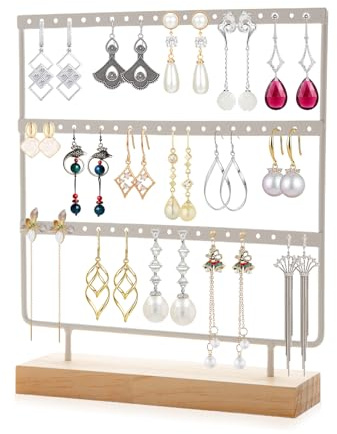 SZSMW 60 Trous Porte Boucle D'Oreille - Rangement Boucle D'Oreille - IdéAl Pour Stocker des Boucles D'Oreilles à La Maison, Parfaites pour Les Bijouterie, Les Galeries de Photos Et Les Expositions